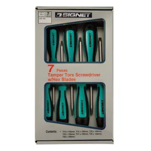 סט מברגי TORX עם חור 7 חלקים