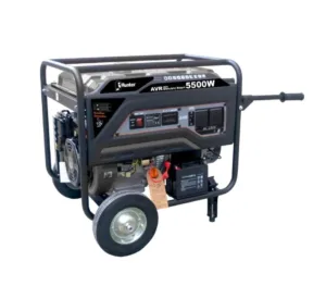 גנרטור בנזין חד פאזי 5500w מיוצב AVR סטרטר כולל גלגלים וידיות