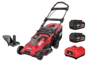 מכסחת דשא נטענת 40v רוחב 460 מ"מ מנוע ללא פחמים כולל 2 סוללות 4Ah מטען ותיק נשיאה
