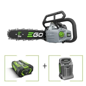 מסור שרשרת "12 נטען(30 ס"מ) יד אחת Brushless 56V + סוללה 4.0Ah + מטען מהיר