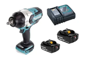 מפתח רטיטה "½ נטען 18v כח סגירה 1000Nm פתיחה 1600Nm מנוע Brushless כולל 2 סוללות 6A ומטען