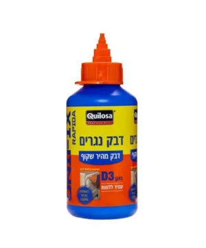 דבק נגרים לעץ מהיר שקוף לשימוש פנימי וחיצוני תקן D3 תכולה 100 גרם - תוצרת ספרד