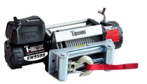 כננת משיכה 12v כוח משיכה 4.3 טון 9500lbs לרכבי שטח - כבל פלדה X-Power-9500 1134113