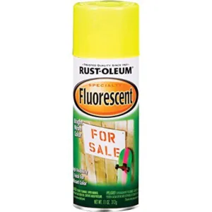 ספריי צבע פלורסנט - אפקט צבע זוהר fluorescent - תכולה 312 גרם לכיסוי 2 מ״ר - צהוב