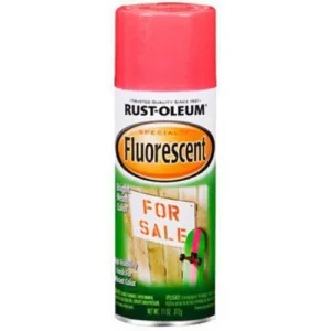 ספריי צבע פלורסנט - אפקט צבע זוהר fluorescent - תכולה 312 גרם לכיסוי 2 מ״ר - ורוד