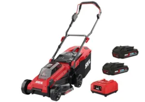 מכסחת דשא נטענת 40v רוחב 340 מ"מ מנוע ללא פחמים - כולל 2 סוללות 2Ah ומטען