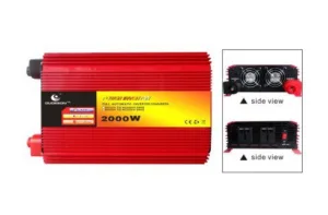 ממיר מתח לרכב גל ריבועי 2000w מ-12V ל-220V