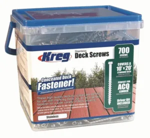 ברגי דק נירוסטה - 700 יחידות - לשימוש עם Kreg Deck Jig System
