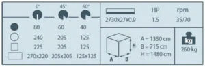 Alternative view of מסור סרט למתכת תלת פאזי 2730 מ"מ עד 270 מ"מ 1.5 כ"ס ירידה אוטומטי קירור מים תוצרת טאיוואן