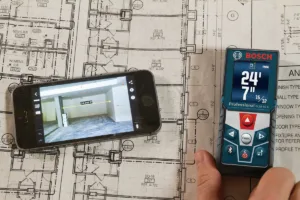 ⁦מד טווח לייזר עד 50 מטר Bluetooth משולב פלס דיגיטלי⁩ – תמונה ⁦3⁩