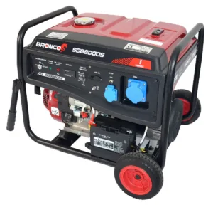 גנרטור בנזין חד פאזי 7500w מיוצב AVR משקל 83 ק"ג 58x55x72 ס"מ SGB8000S