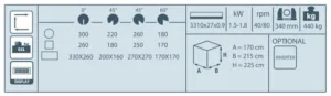 Alternative view of מסור סרט למתכת תלת פאזי 3310 מ"מ עד 330 מ"מ חצי אוטומטי