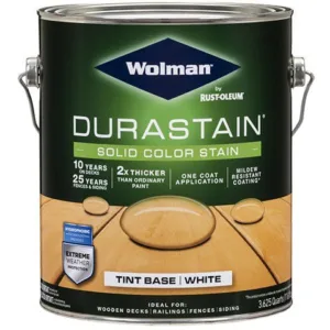 צבע אטום לבן על בסיס מים 3.43 ליטר Wolman DuraStain