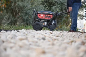 Alternative view of גנרטור בנזין חד פאזי 6300w מיוצב AVR כולל סטרטר ומצבר למאור וכח וסט גלגלים T42006.A+CA42006