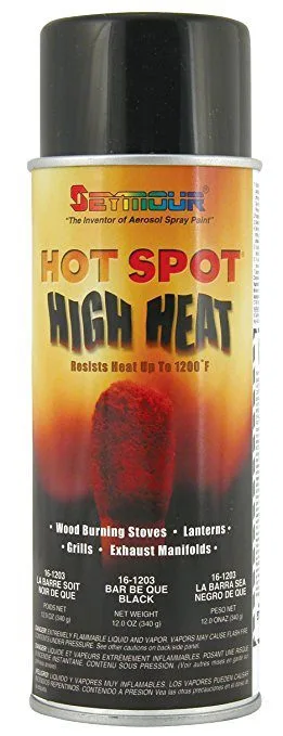 ספריי צבע חום גבוה שחור עמיד בחום גבוה עד 650° HOT SPOT
