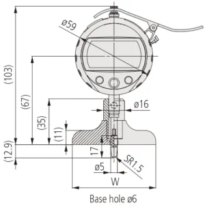 Alternative view of מד עומק דיגיטלי מוחלט (אבסולוטי) 0-200 מ"מ פסיעה 0.01 מ"מ סטייה +/-0.02 מ"מ