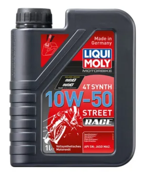 שמן מנוע 4 פעימות 10W50 כמות 1 ליטר לאופנוע 4T סינטטי מלא  ליקווי מולי תוצרת גרמניה