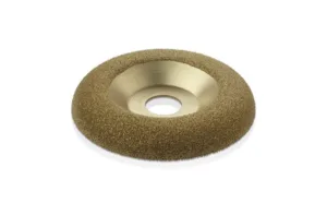 דיסק כרסום ופיסול עץ  "½4 Dish Wheel זהב עדין לכירסום ופיסול בעץ תוצרת ארה"ב חור 22.2 מ"מ "7/8 DW412O230 - עדין