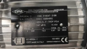 Alternative view of לא במלאי! מנוע חשמלי חד פאזי 3 כ"ס 2200w מהירות 2650 סל"ד תוצרת איטליה