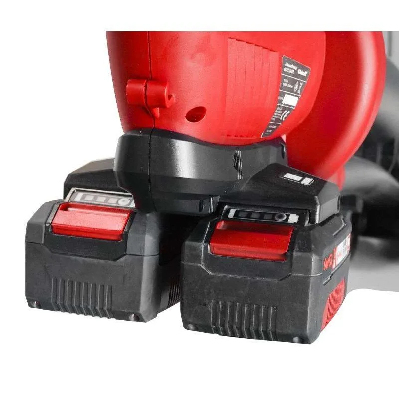 מפוח יד נטען 36v כולל 2 סוללות 18v 4Ah ומטען כפול – תמונה 2