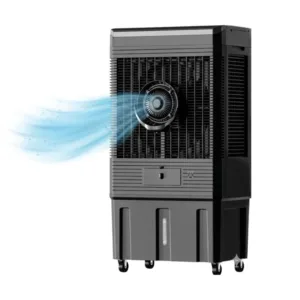 מצנן 280w ספיקה 12000 מק"ש קירור אויר שקט מיכל מים 72 ליטר -  כולל מערפל מים