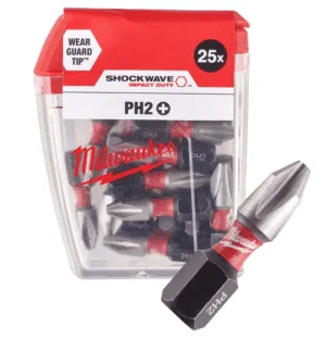 לא במלאי! מארז סט 25 ביטים PZ2 על 25 מ"מ לאימפקט ShockWave