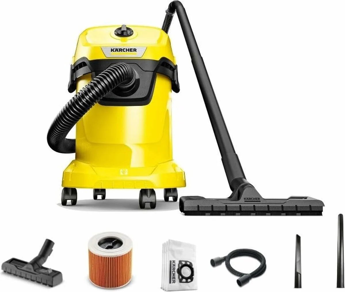 שואב אבק חשמלי 17 ליטר רטוב/יבש כולל מפוח KARCHER WD3 מיכל פלסטי – תמונה 7
