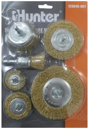 סט 6 מברשות פלדה למקדחה ומברגת אימפקט