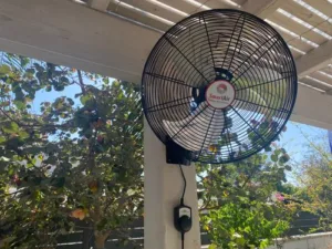 Alternative view of מאוורר תלייה תעשייתי "18 קיר 92w כולל 3 מהירויות 3840 מק"ש - 3 להבי אלומיניום - צבע שחור