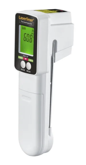 מד טמפרטורה לייזר 60°C- עד 350°C כולל דוקרן יעודי לענפי המזון, ויטרינות ומקררים THERMO INSPECTOR