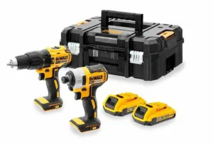 סט מברגה אימפקט 18v + מקדחה רוטטת 18ה כולל 2 סוללות 18v 2x2Ah