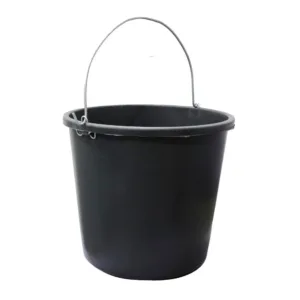 דלי שחור פלסטיק 10 ליטר