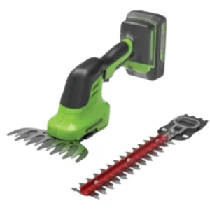 גוזם גדר חיה - מגזמת עיצוב נטענת 24v להב 20 ס"מ כולל מספרי דשא להב 12 ס"מ - גוף בלבד 99504/6