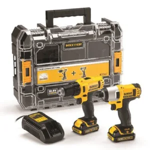 סט 2 כלים - מברגה אימפקט ומקדחה 10.8V בארגז שקוף מהדורה מוגבלת Dewalt DCK211C2T