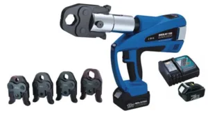 מכשיר לחיצה נטען לצנרת SP 18v כולל 4 טבעים 16,20,25,32 מ"מ כולל סוללה ומטען מקיטה
