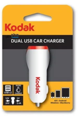 מתאם למצת רכב 12v ליציאת USB 2.4Ah