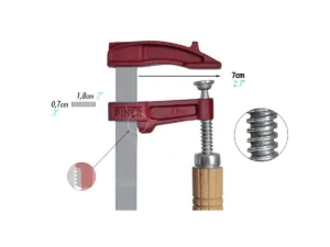 ⁦כליבה ידית עץ קלה 250 מ"מ נגרים/מסגרים 0.57Kg עומק 12 מ"מ 7x18 תוצרת ספרד 02025 MM-25CM⁩ – תמונה ⁦3⁩