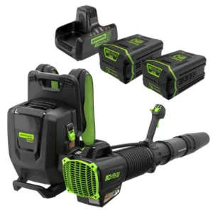 מפוח גב נטען 80v Pro Dual Port מהירות 248 קמ"ש כולל 2 סוללות 5Ah ומטען מהיר כפול