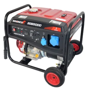גנרטור בנזין חד פאזי 4800w מיוצב AVR כולל סטרטר חשמלי ומצבר משקל 79 ק"ג 58x55x72 ס"מ SGB5000S