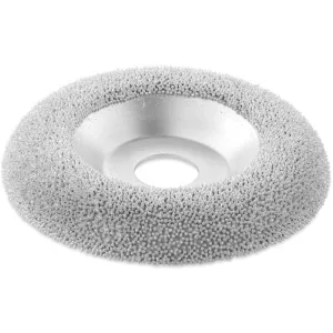 דיסק כרסום ופיסול עץ "½4 Dish Wheel כסוף בינוני לכירסום ופיסול בעץ תוצרת ארה"ב חור 22.2 מ"מ "7/8