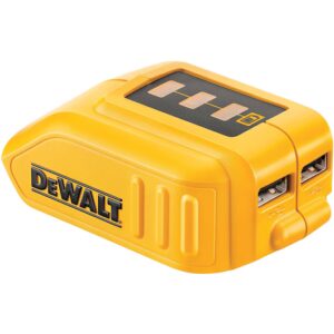 ממיר סוללות DEWALT ל- USB 10.8v 14.4v 18v