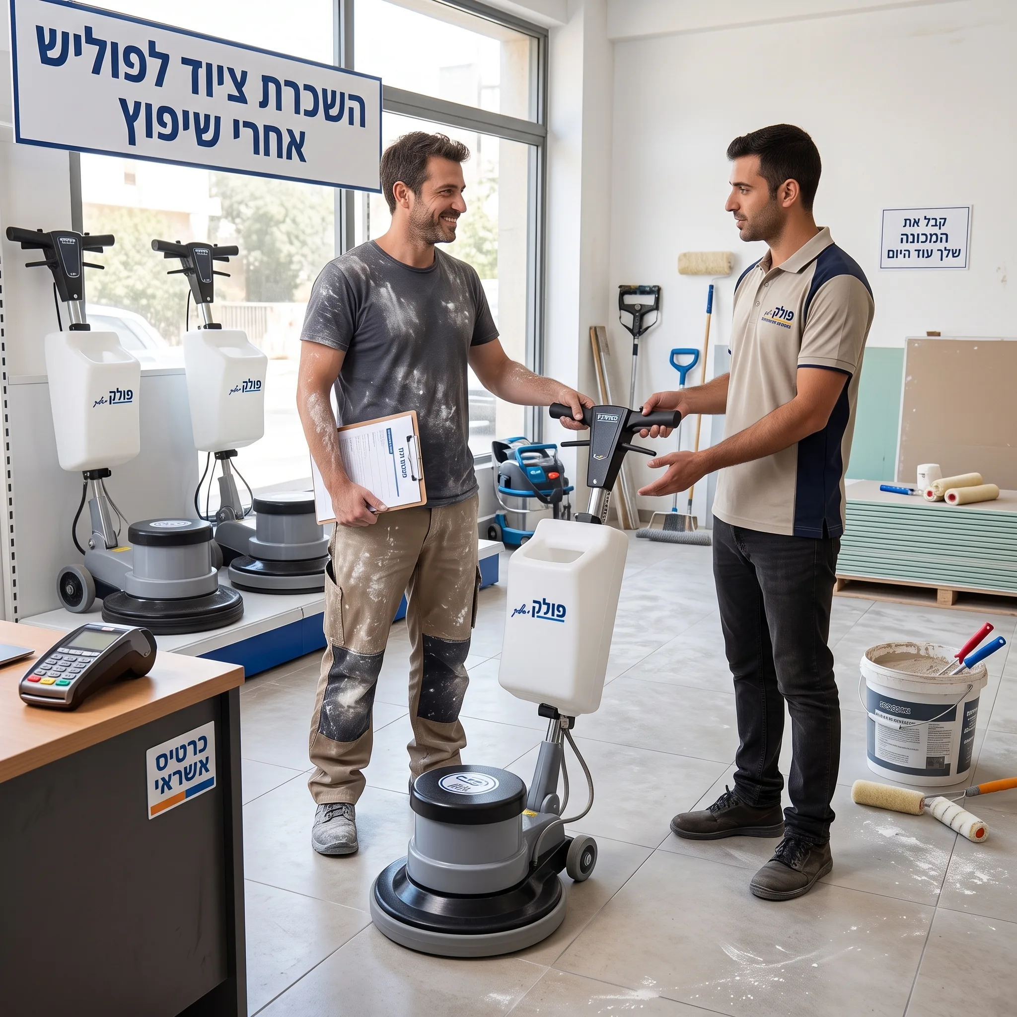 השכרת מכונת פוליש "17 08:00-16:00 - לפי התקנון 73026