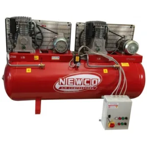 קומפרסור 500 ליטר תלת פאזי 11 כ״ס 1212 ליטר בדקה - 2 מנועים עם פיקוד אוטומטי