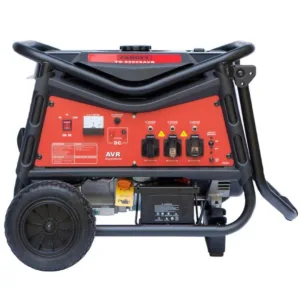 גנרטור בנזין חד פאזי 8500w מיוצב AVR סטרטר ומצבר למאור וכח כולל סט גלגלים T42007.A משקל 102 ק"ג