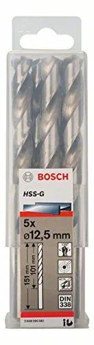 סט 5 מקדחי מתכת 12.5 מ"מ HSS-G