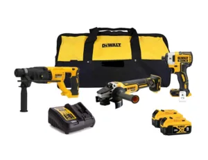 סט 3 כלים - פטישון 133 אימפקט 887 ומשחזת 407 18V DEWALT כולל 2 סוללות 5.0Amp בתיק