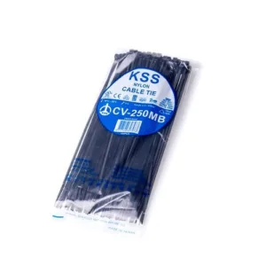 אזיקון ניילון שחור 4.8x250 מ"מ מארז 100 יחידות kss