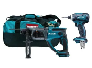 סט 2 כלים - מברגת אימפקט ופטישון 18V5.0AmpX2