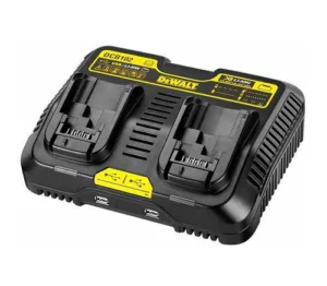 לא במלאי! מטען כפול לסוללות 18v כולל USB הספק 1.5A