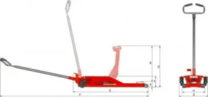 Alternative view of ג'ק עגלה הידראולי 2.00 טון 4 גלגלים תוצרת MEGA ספרד